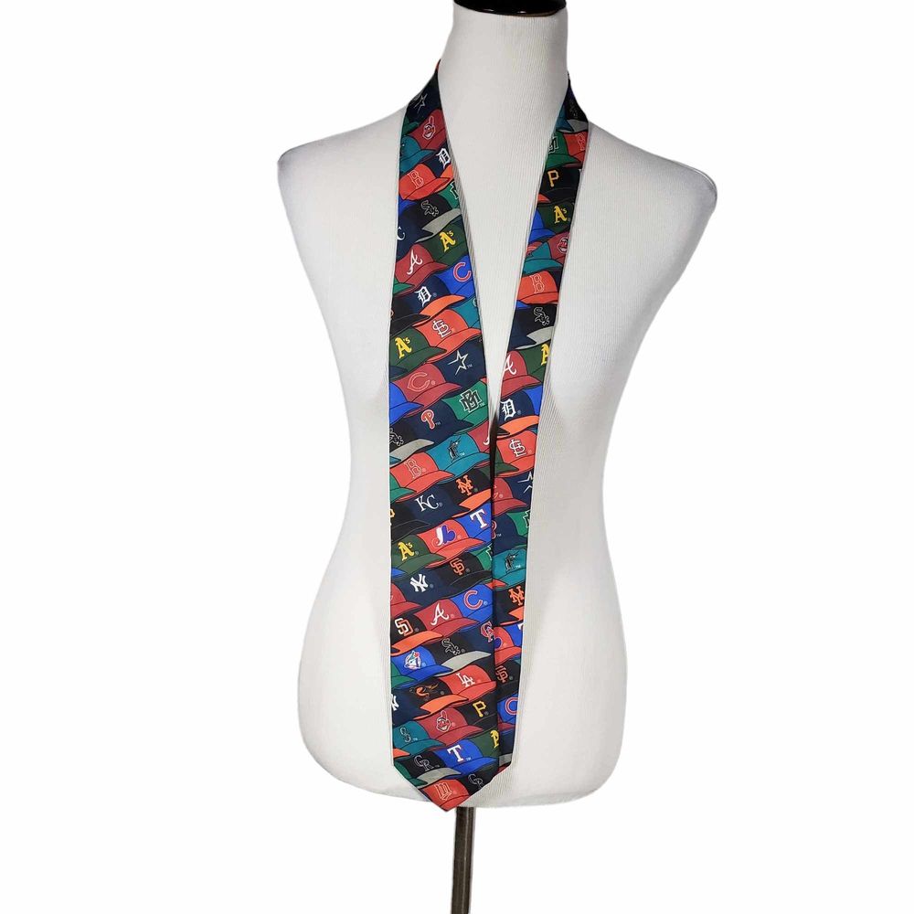Ralph Marlin MLB Caps Men's Multicolor Novelty Necktie